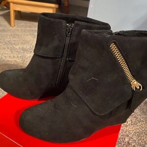 Black Suede Women's Booties